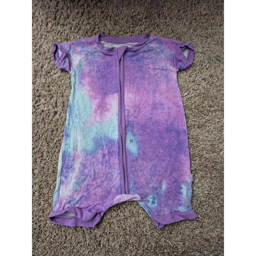 Little Sleepies purple watercolor shortie size 6-12M